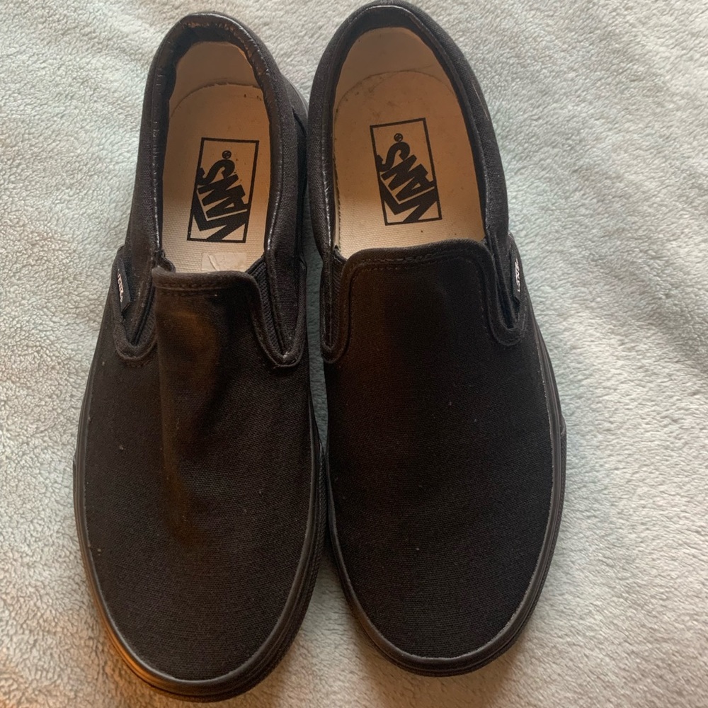 Black slip on canvas vans
